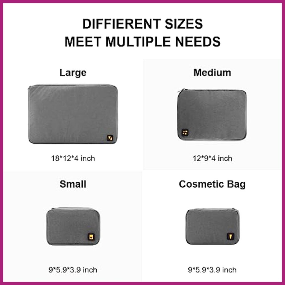 Polyester Packing Cubes Set Travel Organizers Wit… - image 2